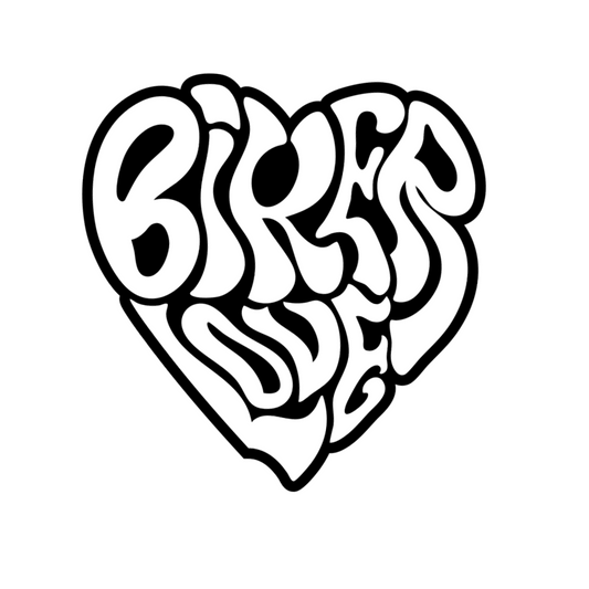 2 Stickers BIKER LOVER Black & White Nemko Shop