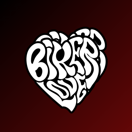 2 Stickers BIKER LOVER Black & White